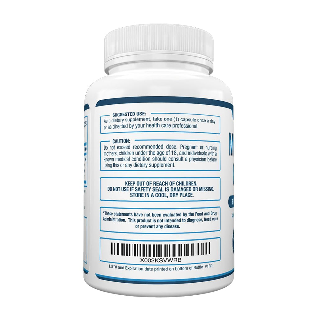 Purely Optimal Magnesium Complex - 6 Forms Magnesium Glycinate, Citrate & Malate - Sleep Support, Stress Relief, Muscles, Heart Health & Relaxation