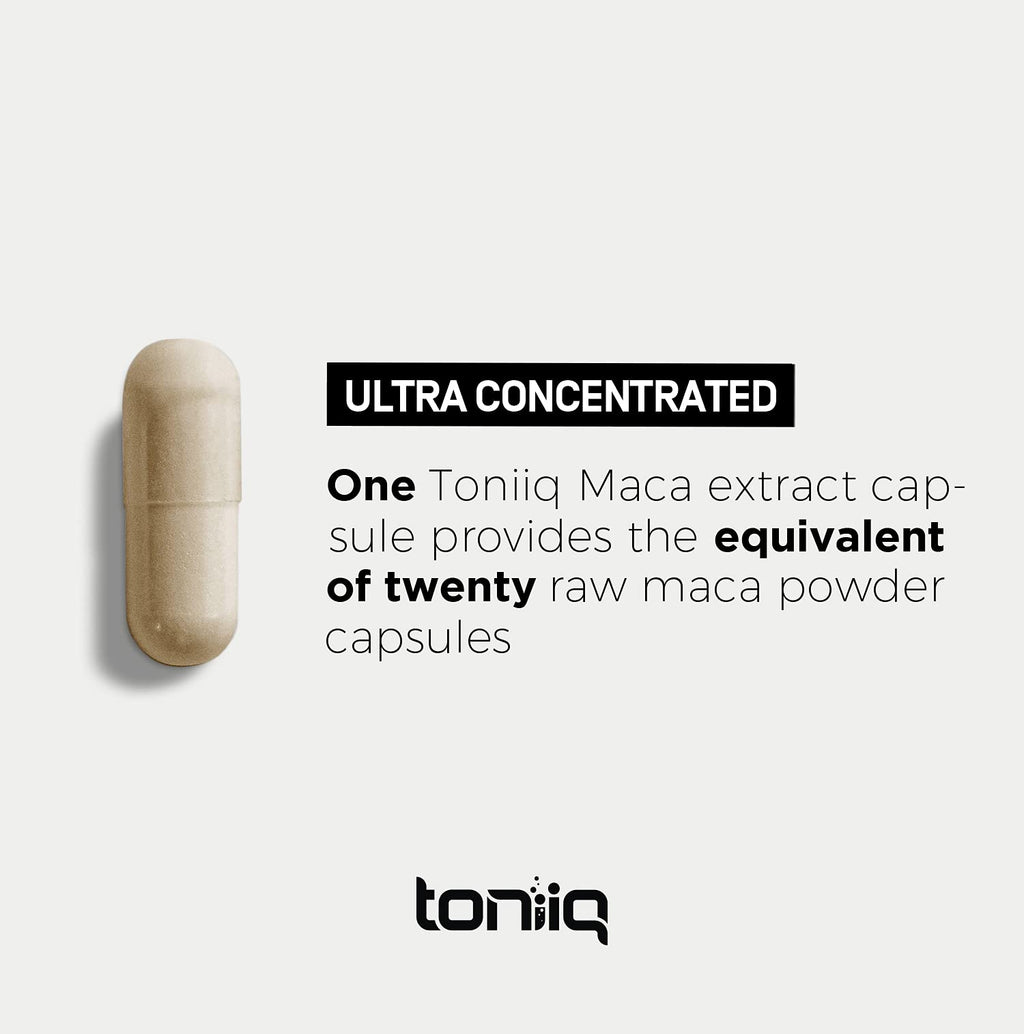 Toniiq 10,000mg 20x Concentrated Extract - Single Origin Wildcrafted Maca Root Capsules ToniiqBuy Supplements Australia