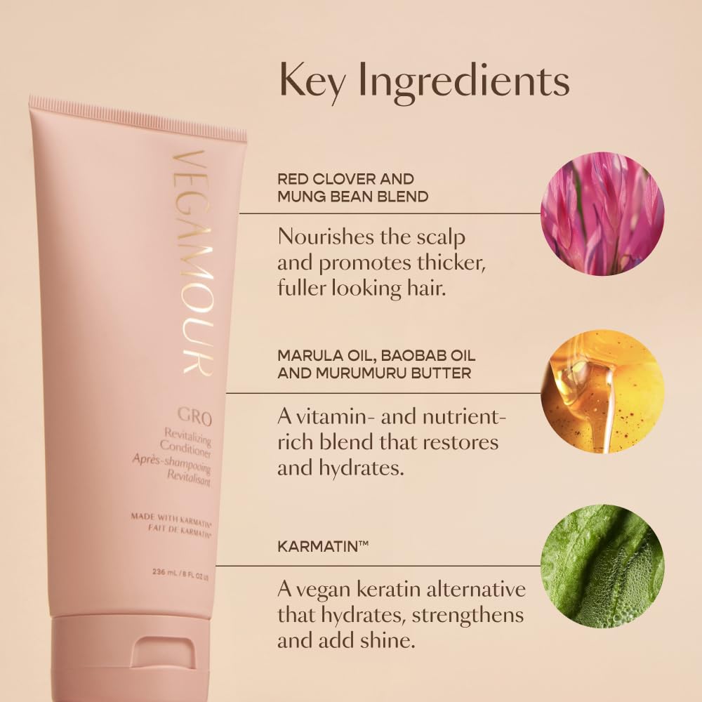 VEGAMOUR GRO Revitalizing Shampoo and Conditioner Travel Size Kit, For Thicker Fuller Looking Hair, Vegan VEGAMOURBuy Supplements Australia