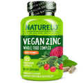NATURELO Vegan Zinc Immune Support Capsules - Whole Food Complex with Vitamin C for Healthy Skin, Hair, and Nails - 120 Capsules NATURELOBuy Supplements Australia