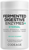 Codeage Fermented Digestive Enzymes Supplement - 14 Digestive Enzymes, Probiotics, Prebiotics, Fermented Botanicals, Plant-Based Multi Pancreatic Enzymes - 1 Capsule a Day - 30 Capsules CodeageBuy Supplements Australia