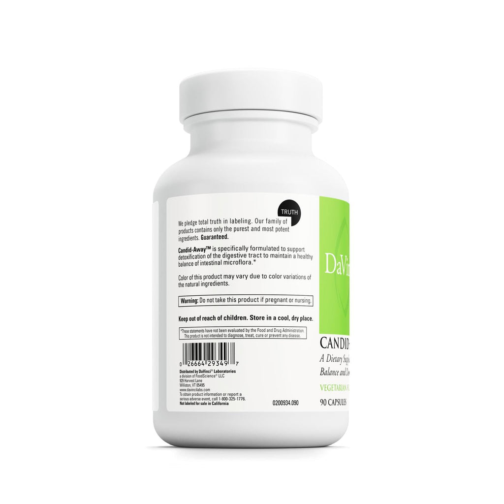 DAVINCI Labs Candid-Away - Digestive Gut Health Support, Immune System Support with Digestive Enzymes, Calcium, Magnesium & More
