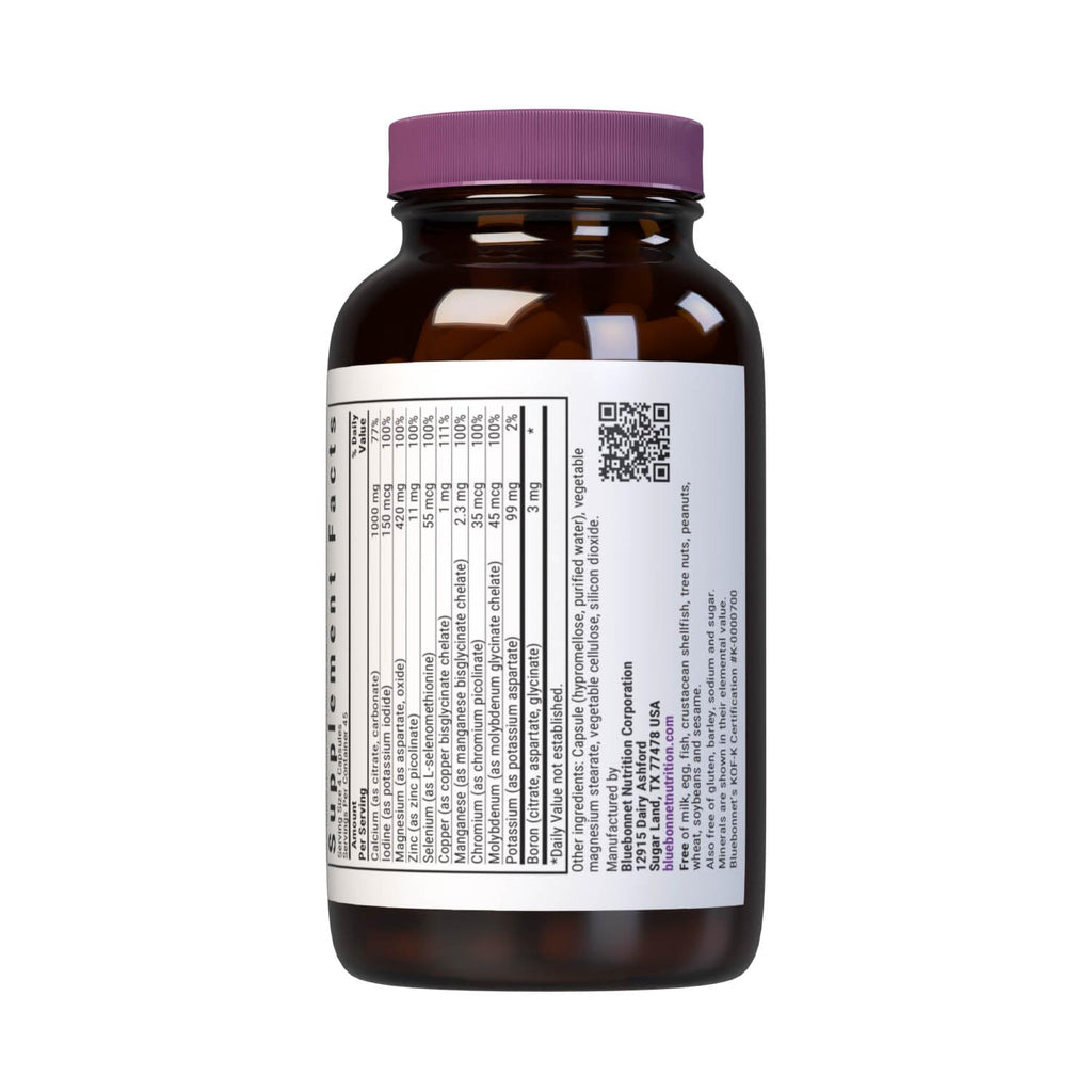 Bluebonnet Multi Minerals Supplement Plus Boron Chelated Magnesium Potassium Copper Selenium Manganese Chromium & Zinc Complex for Women & Men - No Iron, Non-GMO, Gluten-Free - 180 Vegetable Capsules BlueBonnetBuy Supplements Australia