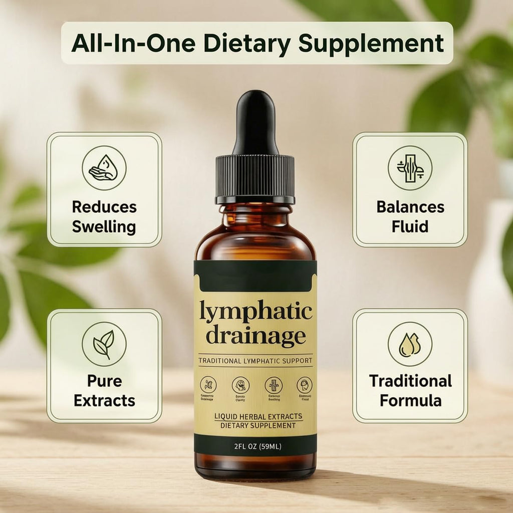 Lymphoria Lymphatic Drainage Drops, Lymphatic System Support, Immune System, Vegan & Non-GMO, Natural Herbal Blends (59ML/2FL.OZ) Gloramd Serum buy supplements Au