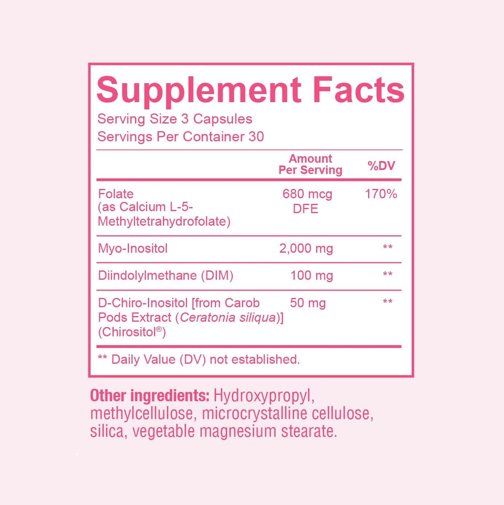 Premium Ovarian Health Support Supplement – Hormone Balance, Ovulation & Cycle Regularity - Myo-Inositol & D-Chiro Inositol Supplement for Women – 40:1 Inositol Ratio With Folate & DIM – 90 Capsules SunergeticBuy Supplements Australia