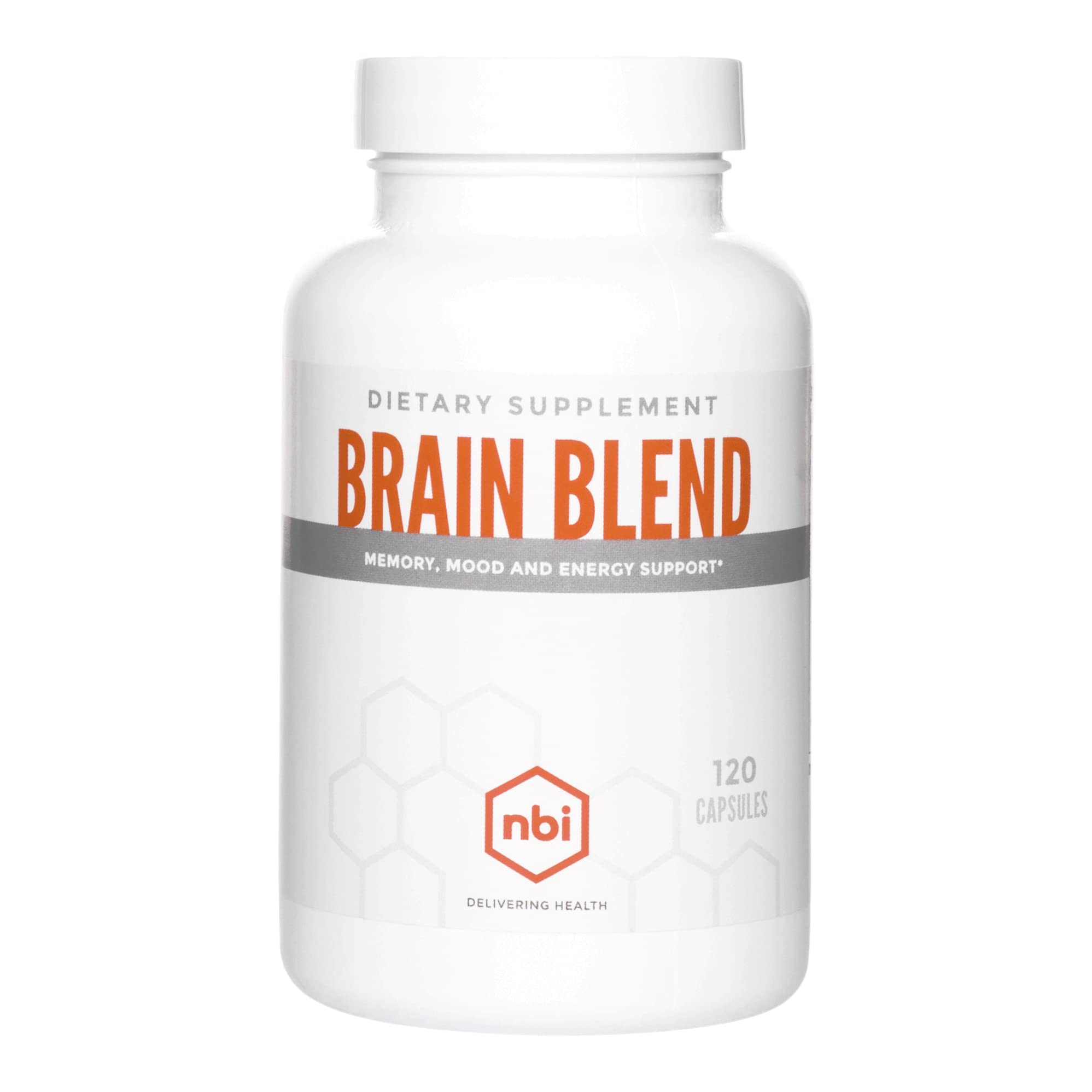 NBI Brain Blend for Memory, Focus, Concentration, Cognitive Function for Men & Women | Caffeine-Free with ALCAR, Alpha Lipoic Acid, Huperzine A, Turmeric | Nootropic | 120ct Capsules NBIBuy Supplements Australia