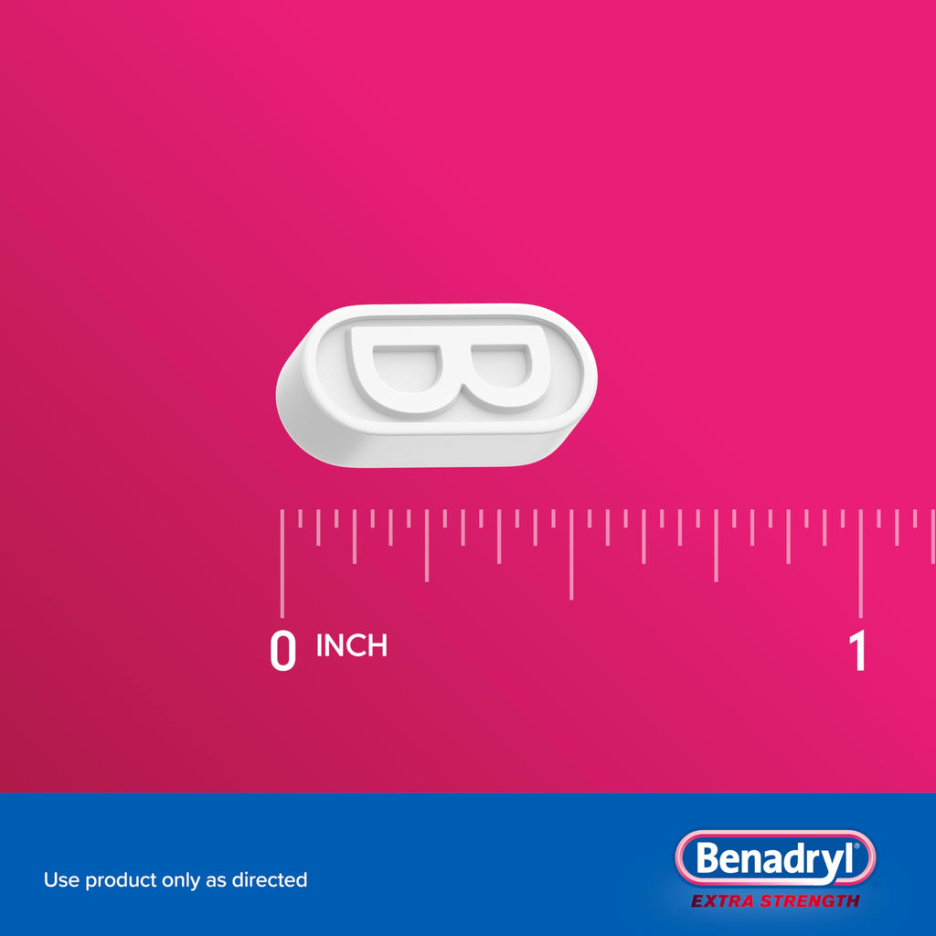 Benadryl Extra Strength Allergy Relief Medicine, 50 mg Diphenhydramine HCl Antihistamine Tablets for Relief of Allergy Symptoms Due to Hay Fever or Other Upper Respiratory Allergies, 24 ct Benadryl buy supplements Au