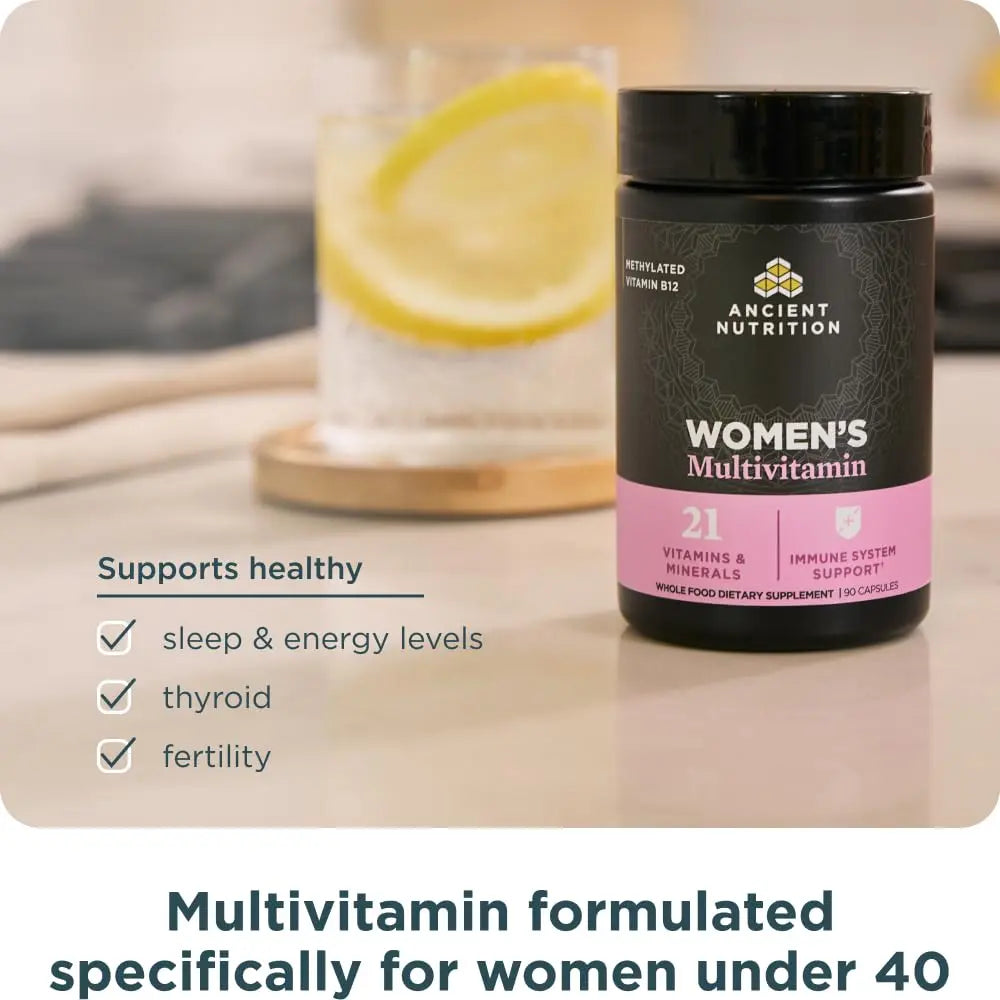 Ancient Nutrition Multivitamin for Women, Multi Women's, Methylated Vitamin D, C, B12, Zinc, Magnesium Ancient NutritionBuy Supplements Australia