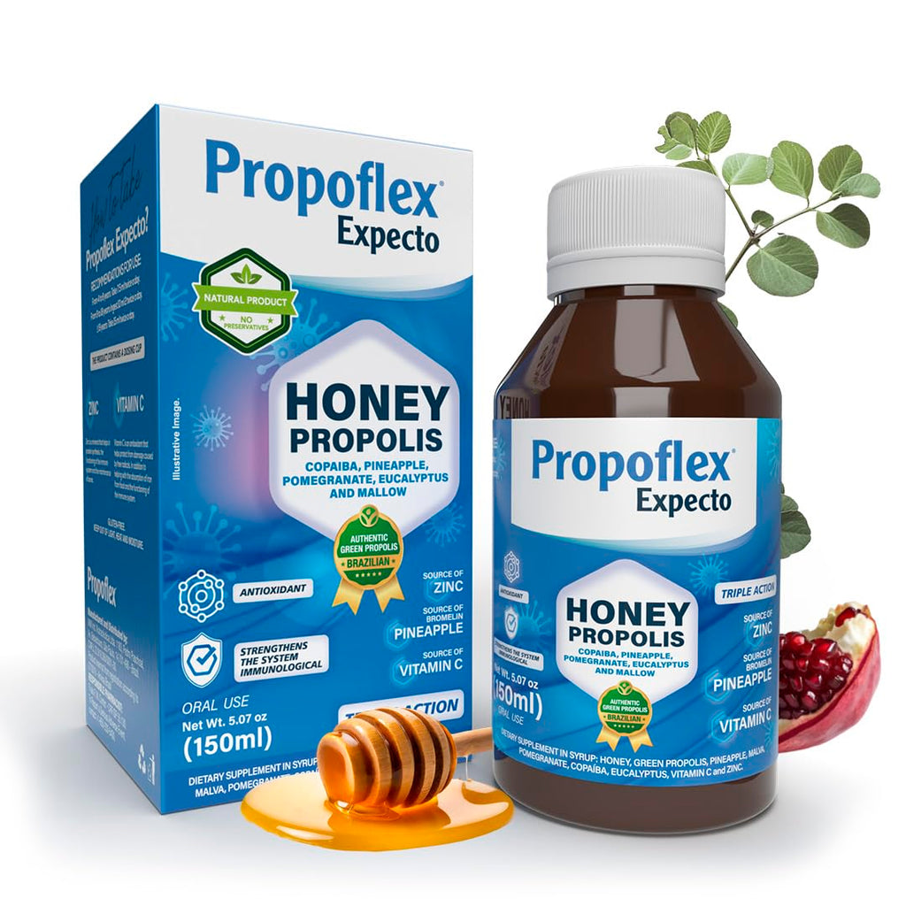 Beelife Expecto Cough Syrup - Triple-Action - Natural Cough Syrup for Kids & Adults - Made in Brazil Green Propolis - Zinc, Bromelain, Vitamin C- 150 ml BeelifeBuy Supplements Australia