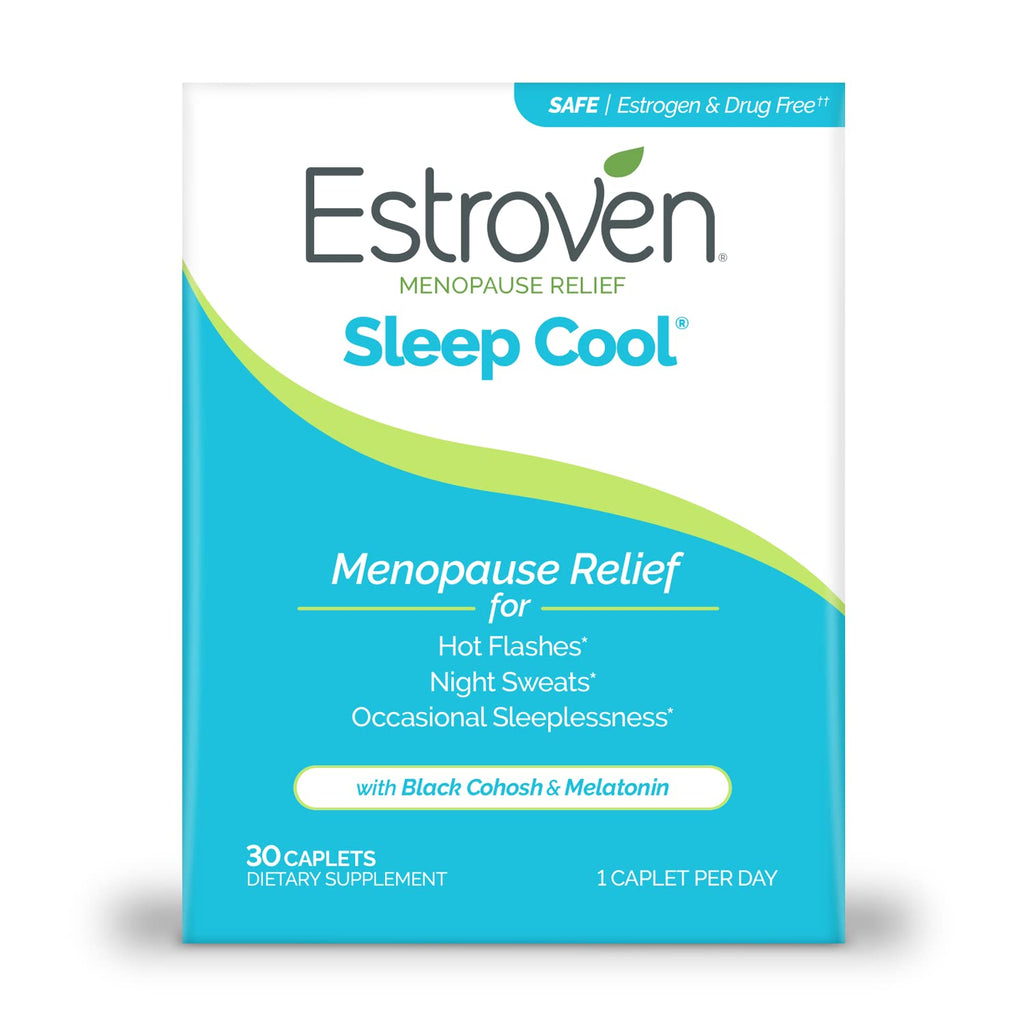 Estroven Sleep Cool for Menopause Relief, 30 Ct, Sleep Support Supplement With Clinically Proven Ingredients to Relieve Menopause Symptoms plus Night Sweats & Hot Flash Relief, Drug-No & Gluten-No EstrovenBuy Supplements Australia