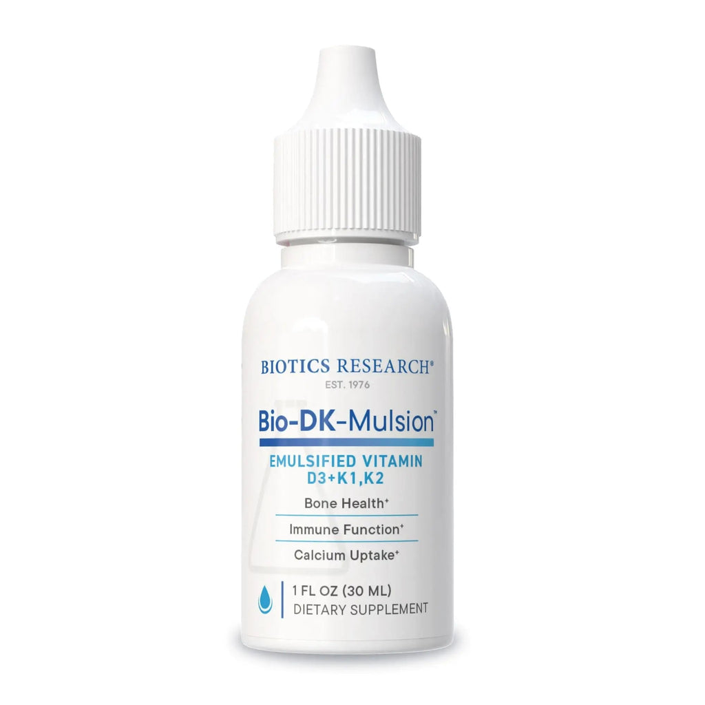 Biotics Research Bio-DK-Mulsion™–Emulsified Liquid Vitamin D and K, D3 Drops 125 mcg & Vitamin K (K1, K2) 300 mcg MK-7–Supports Stronger Bones BIOTICS RESEARCHBuy Supplements Australia