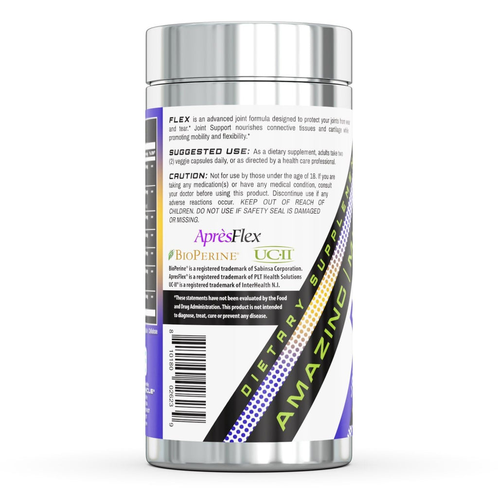 Amazing Muscle Flex Advanced Formula Supplement | Contains: Turmeric Extract, BioPerine, White Willow & More | Vegetarian Capsules | Non-GMO | Gluten-Free | Made in USA (1 Pack | 60 Count) Amazing MuscleBuy Supplements Australia