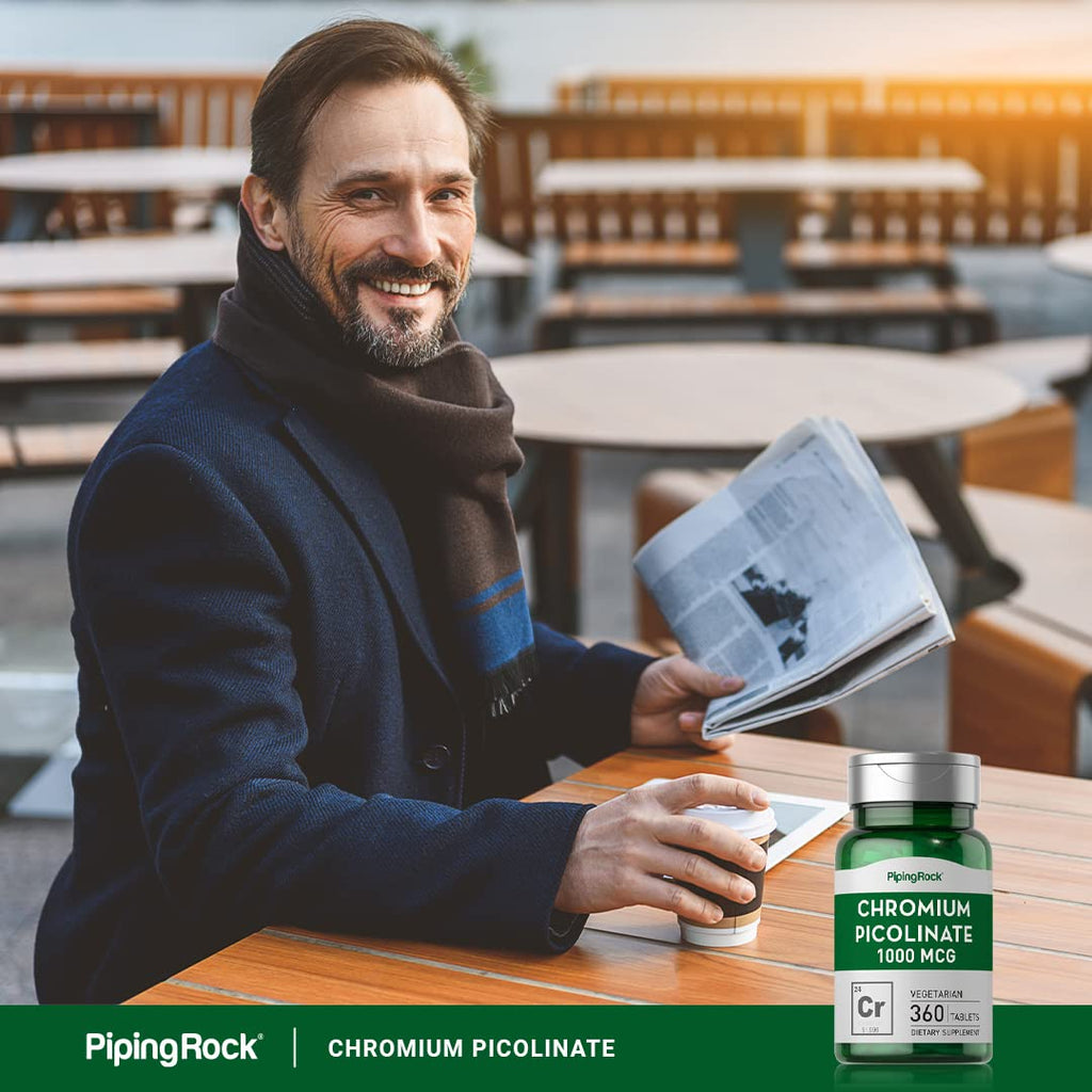 Chromium Picolinate 1000 mcg | 360 Tablets | Chromium Supplement | Vegetarian, Non-GMO Piping RockBuy Supplements Australia