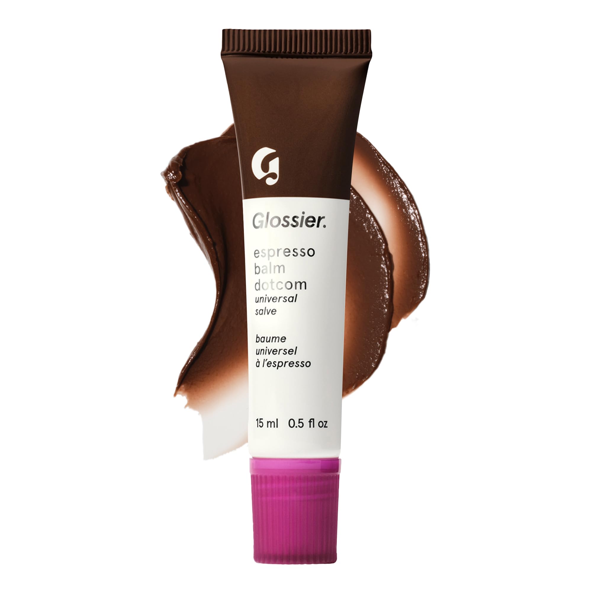 Glossier Balm Dotcom Hydrating Tinted Lip Balm - Universal Salve, Up to 12Hr Moisture for Dry Lips, Cuticles & Skin - Lanolin, Beeswax & Castor Oil - Espresso, Mocha Tint, 15ml GlossierBuy Supplements Australia