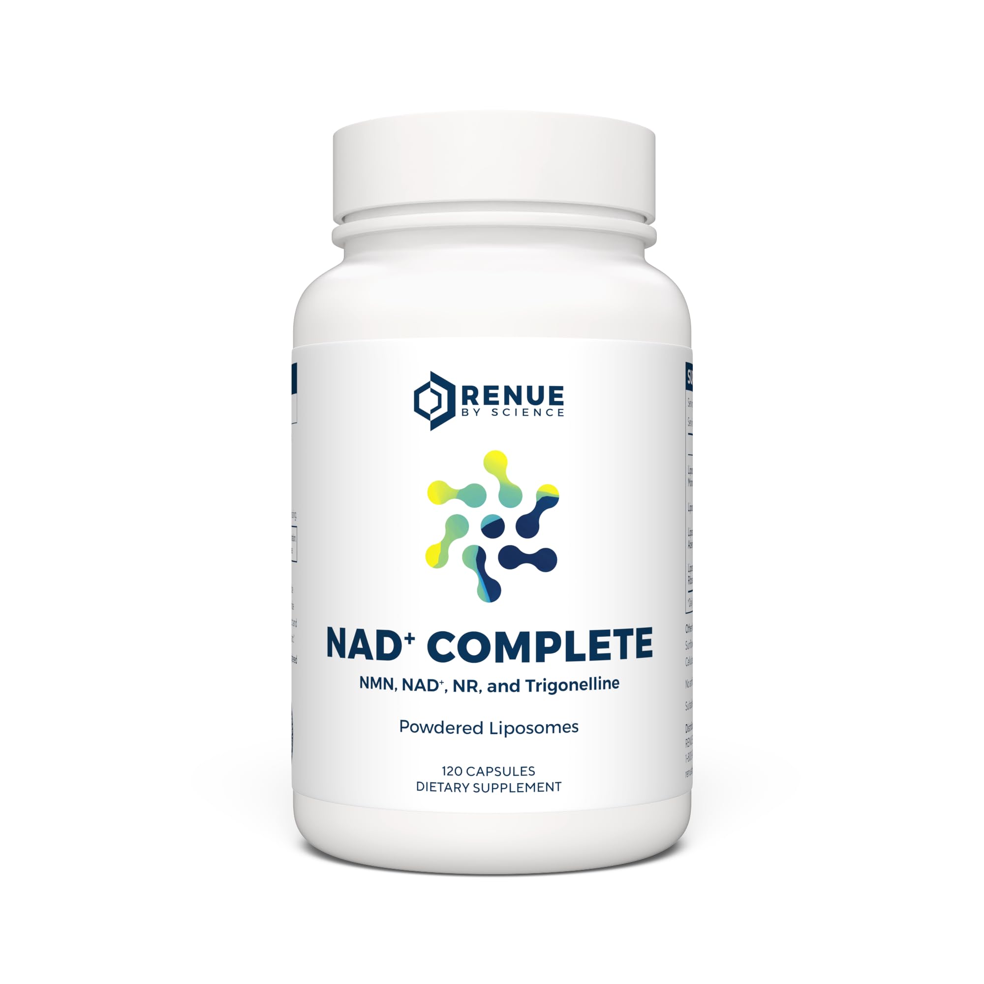 RENUE by SCIENCE NAD+ Complete | 120 Liposomal NAD Supplement Capsules with NMN, NR & Trigonelline - 210mg NMN & 160mg NAD per Serving | Bioavailable Formula for Increased Absorption | Made in the USA Renue By ScienceBuy Supplements Australia