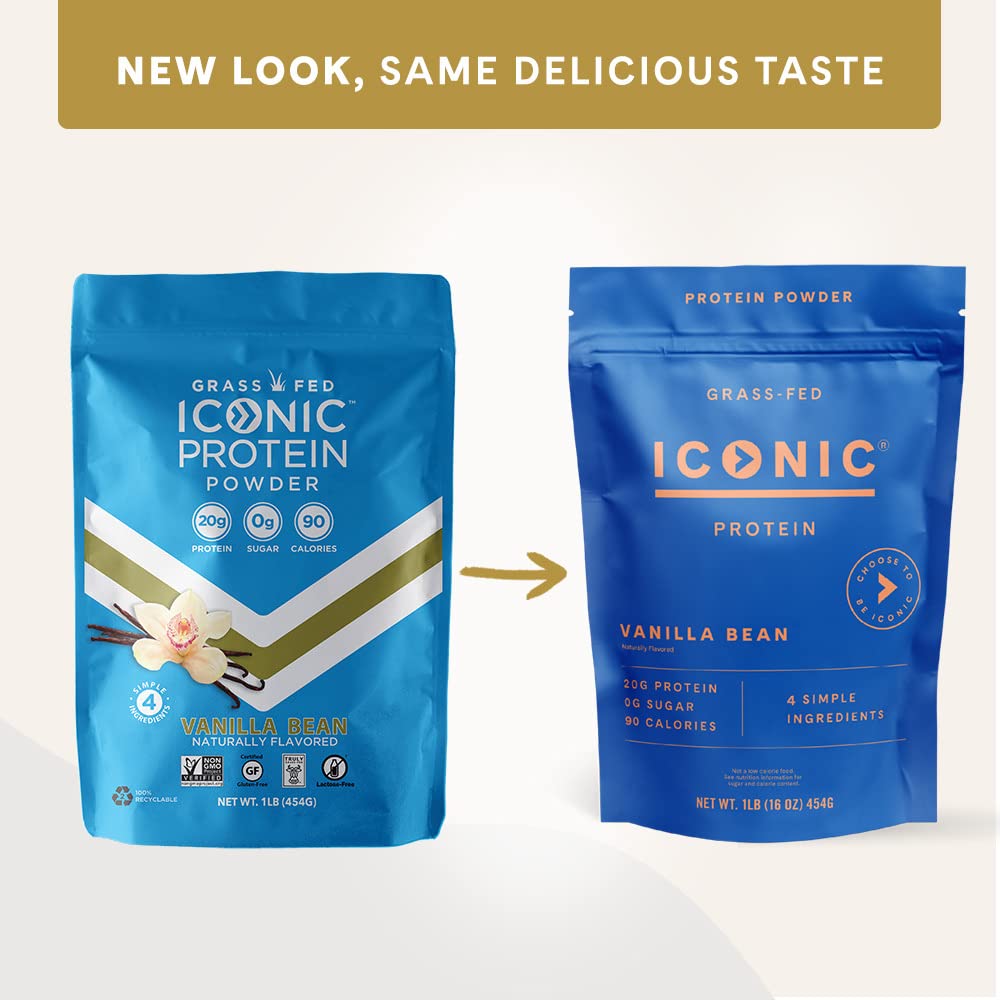 ICONIC Protein Powder, Vanilla Bean - Sugar Free, Low Carb Protein Powder - Lactose Free ICONICBuy Supplements Australia