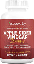 Paleovalley Apple Cider Vinegar Complex with Superfoods - Turmeric, Ginger, Ceylon Cinnamon and Lemon - 84 Vegetable Capsules PaleovalleyBuy Supplements Australia