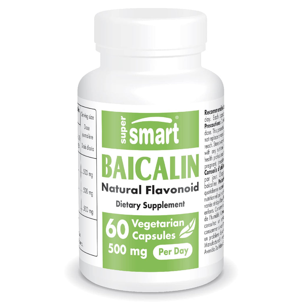 Supersmart - 90% Baicalin 500mg per Day (Scutellaria Baicalensis) - Chinese Skullcap 