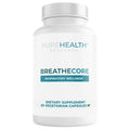 PUREHEALTH RESEARCH BreatheCore - Lung Detox for Smokers - Lung Cleanse & Support Supplement for Women & Men - Ginger Root, Ginkgo Biloba, St Johns Wort, Panax Ginseng & More - 60 Capsules PUREHEALTH RESEARCH buy supplements Au