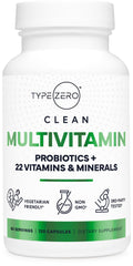 Type Zero Multivitamin Capsules (120 Capsules) (1300 mg) - with Probiotics + 22 Vitamins and Minerals, GMO-Free Type ZeroBuy Supplements Australia