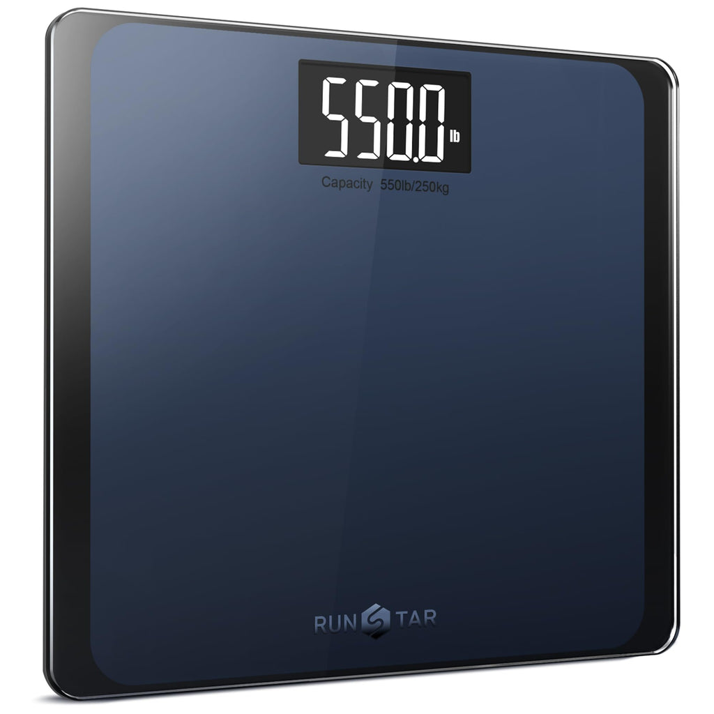 RunSTAR 550lb Bathroom Digital Scale for Body Weight with Ultra-Wide Platform and Large