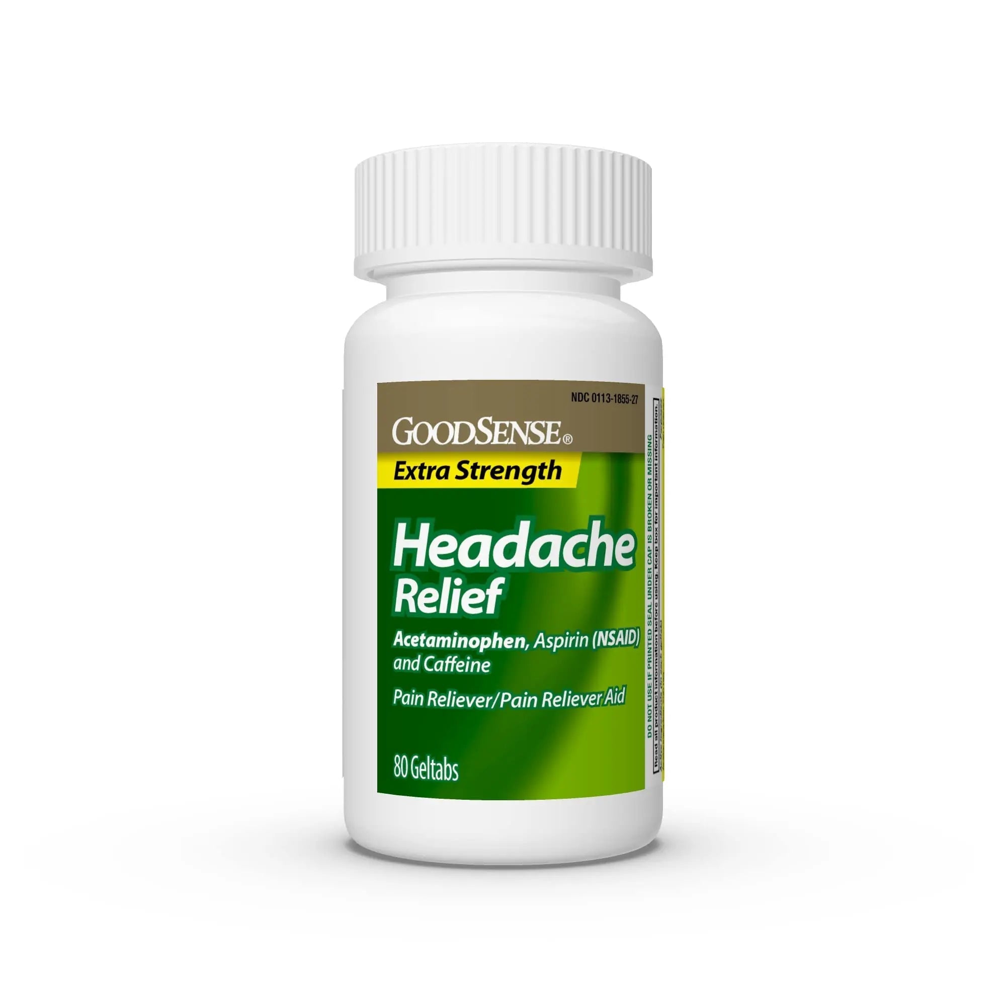 GoodSense Extra Strength Headache Relief Geltabs, Acetaminophen, Aspirin (NSAID) and Caffeine, 80 Count GoodSenseBuy Supplements Australia