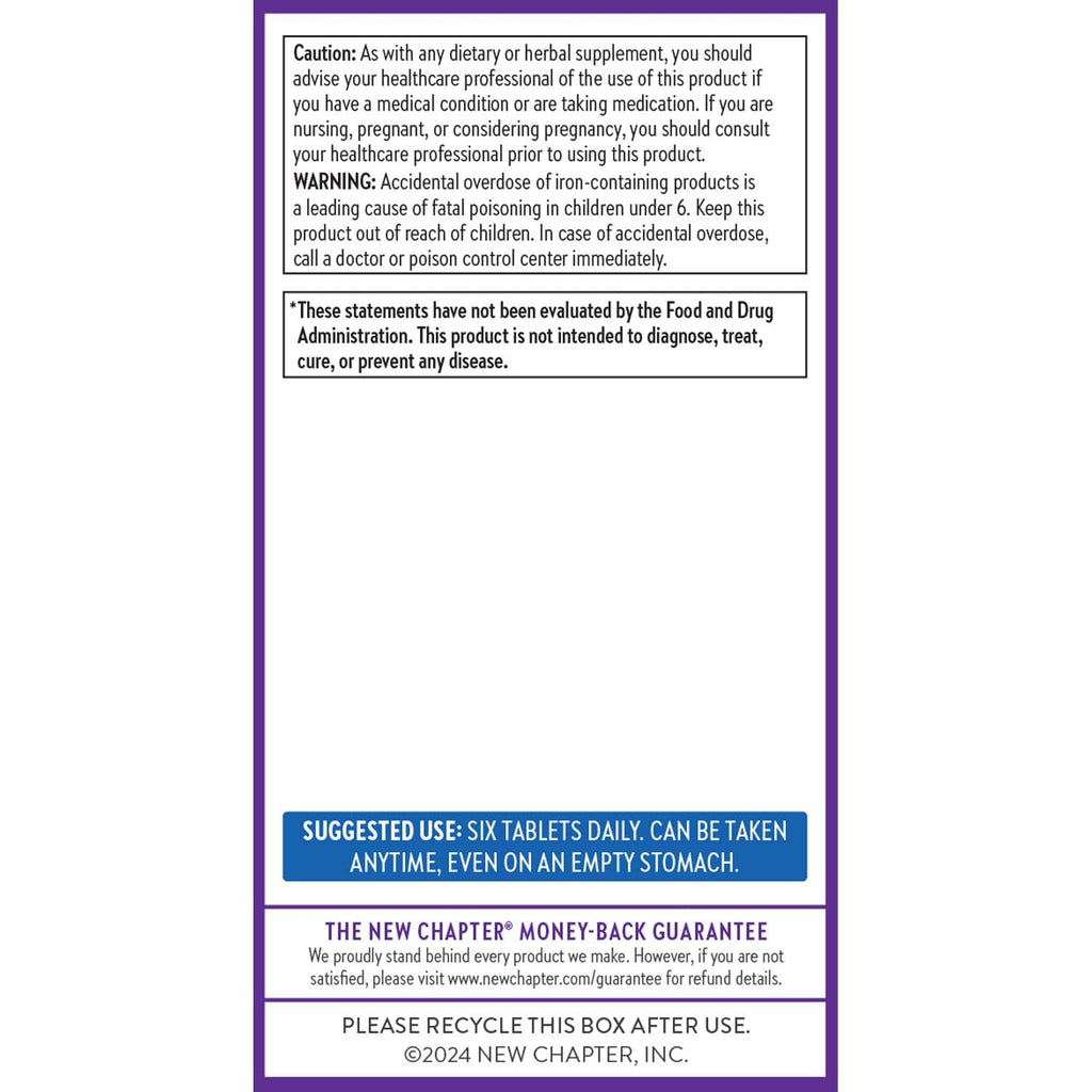New Chapter Tiny Tabs Multivitamin with 20+ Nutrients for Immune, Cellular Energy & Stress Support, Including Vitamin D3 + B Vitamins, 192 Count New ChapterBuy Supplements Australia