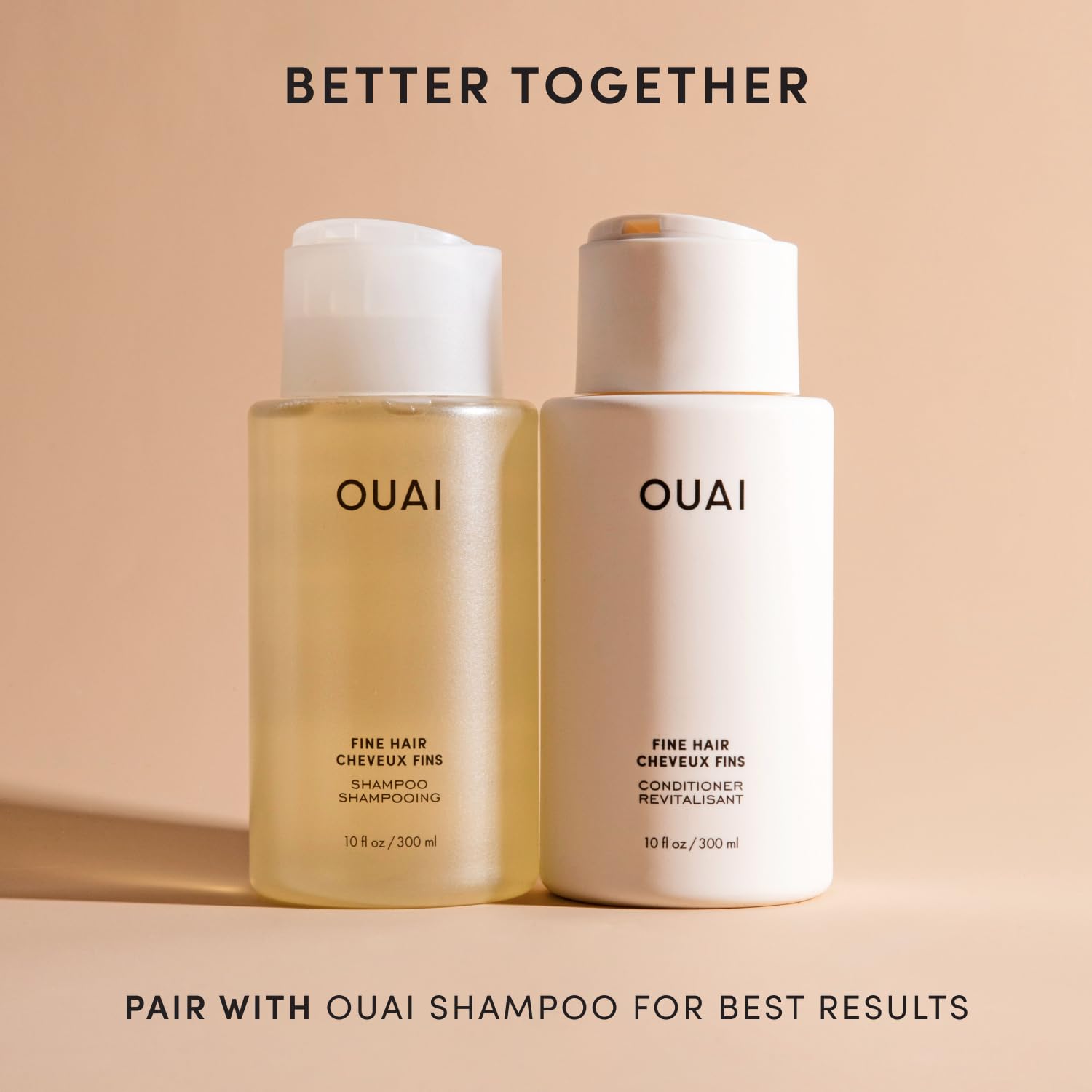 OUAI Fine Hair Conditioner Travel Size - Volumizing Conditioner for Fine Hair with Keratin, Biotin & Chia Seed Oil - Adds Softness, Bounce & Volume - Free from Parabens, Sulfates & Phthalates (3 Oz) OUAIBuy Supplements Australia