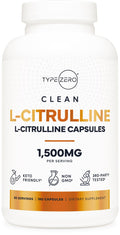 Type Zero L-Citrulline Capsules (180 Capsules) (1500 mg per Serving) - GMO-Free Type ZeroBuy Supplements Australia