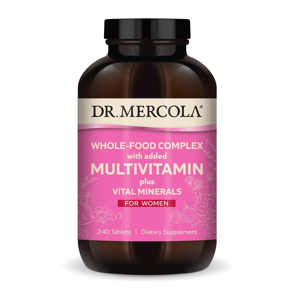 Dr. Mercola Whole-Food Complex for Women - with Added Multivitamin Plus Vital Minerals - Supports Energy & Cellular Health - Non-GMO, Gluten-Free & Soy-Free - 240 Tablets (30 Servings) Dr. MercolaBuy Supplements Australia