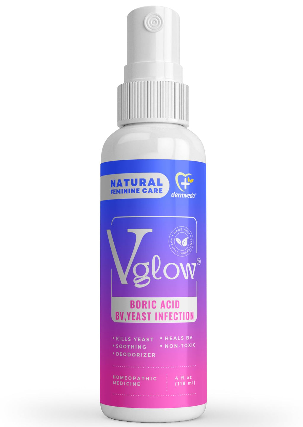 Dermveda Boric Acid BV Relief for Women - Natural Yeast Infection, Odor, Itch Relief Solution - Treats Yeast Infection Symptoms with Effective Boric Acid Formula. DermvedaBuy Supplements Australia