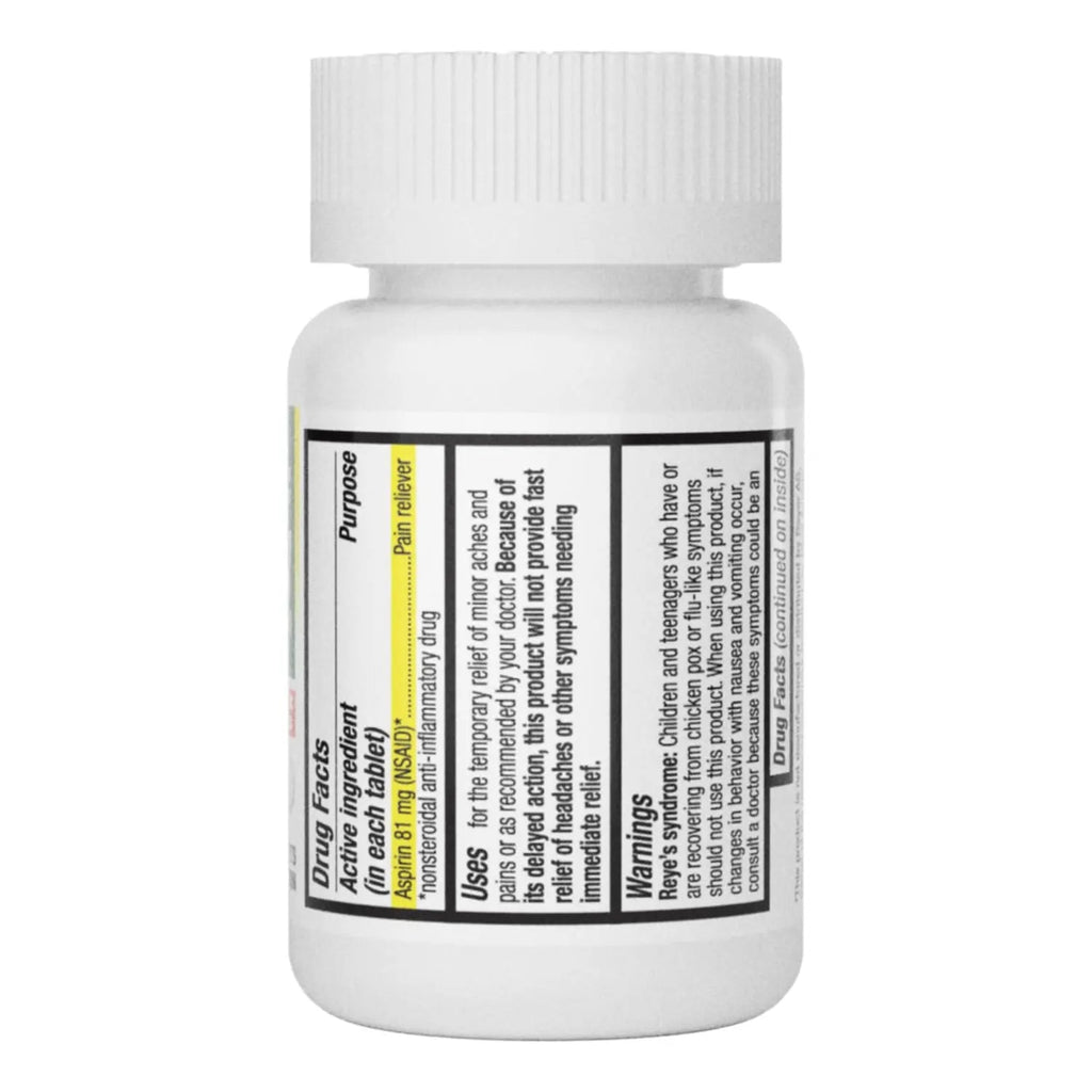 HealthA2Z® Aspirin 81 mg | DYE Free | Low Strength | 200 Counts | Pain Relief | Reduces Minor Aches Muscle Pain & Cramps | Fever Reducer | Reduces Headache | (NSAID) HealthA2ZBuy Supplements Australia