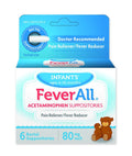 Feverall Infant Acetaminophen Suppositories 6 Rectal Suppositories 80mg Each Pain Reliever/Fever Reducer. Paraben Free, No Artificial Colors or Other preservatives. Ages 6-36 Months FeverallBuy Supplements Australia