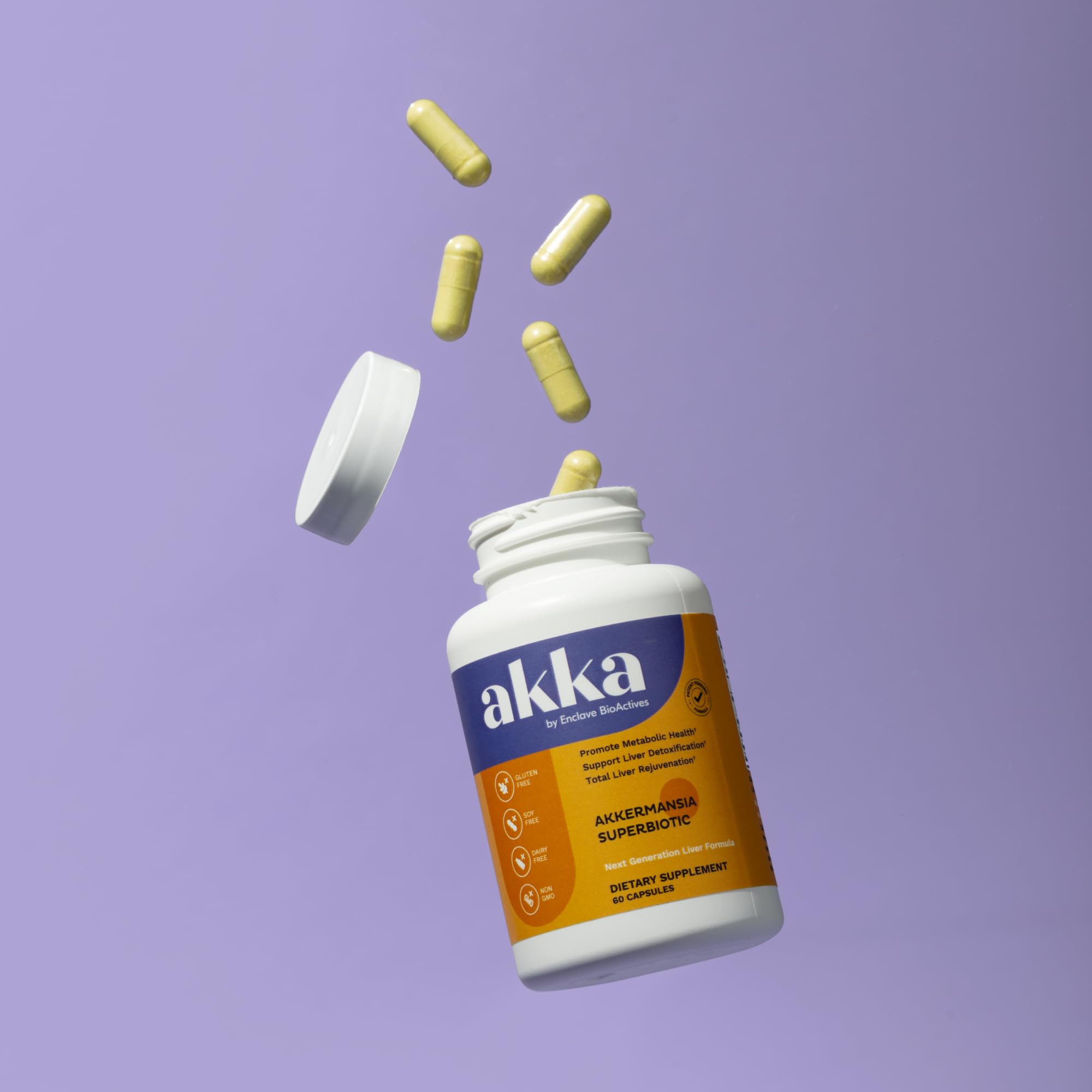 AKKA Premium Liver Cleanse Detox & Repair Superbiotic - Supports Liver Health & Function, Boosts Energy, Digestion & Metabolism with Bioavailable Pasteurized Akkermansia, Non-GMO, Gluten-Free, 60 Caps AKKABuy Supplements Australia