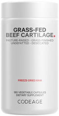 Codeage Grass Fed Beef Cartilage Supplement - Freeze Dried, Non-Defatted, Desiccated Beef Tracheal Bovine Cartilage & Liver Pills – Pasture Raised Argentina Beef Vitamins - Non-GMO -180 Capsules CodeageBuy Supplements Australia