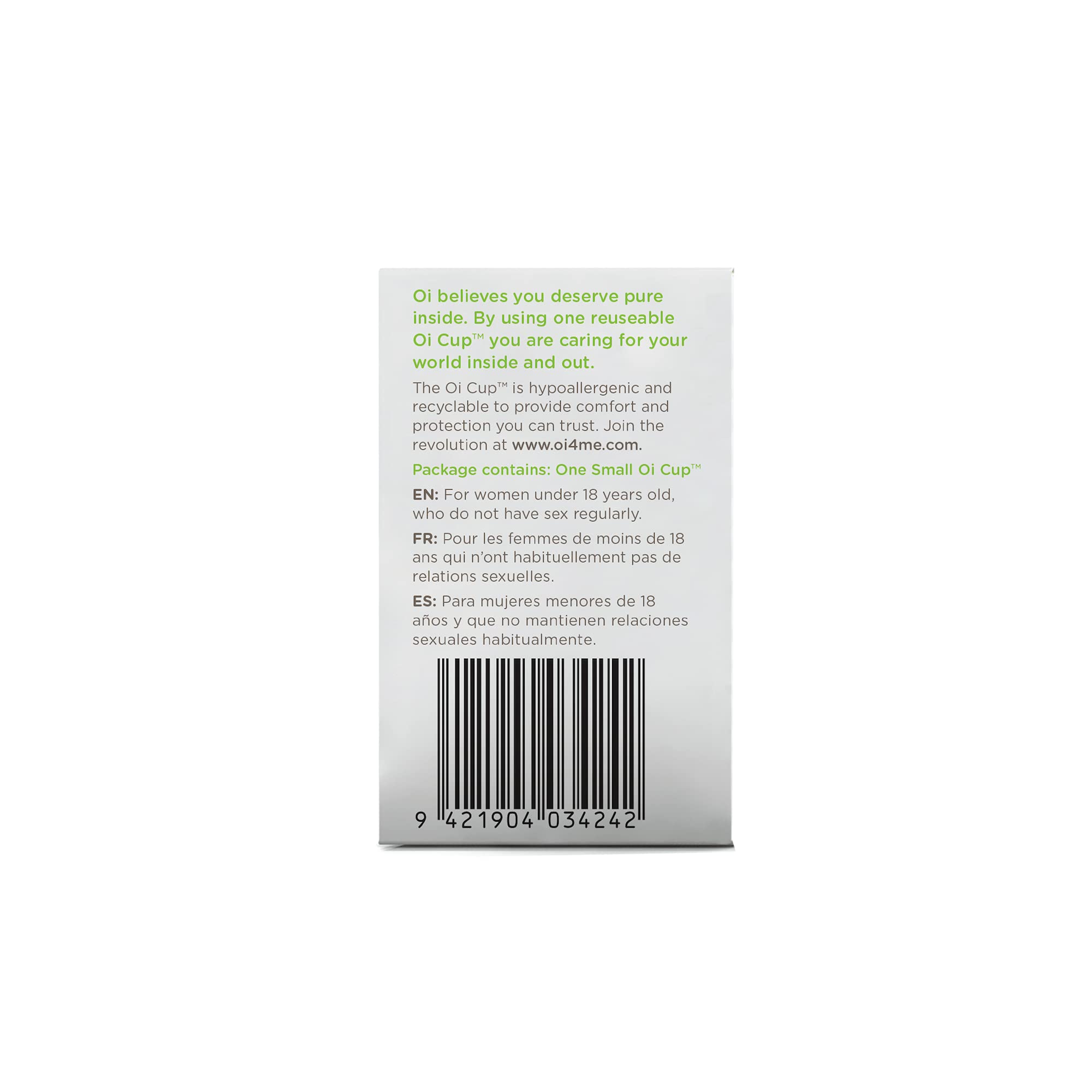 Oi | Organic Initiative - Menstrual Cup | Small - Slim-fit, Wear for 12 hrs | Reusable, Leak Free (17 ml) oiBuy Supplements Australia