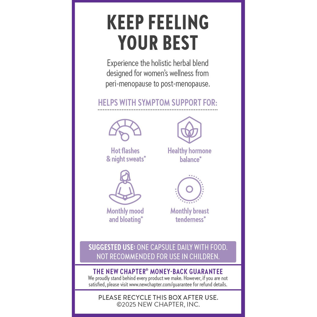 New Chapter Menopause Supplement - Estrotone Herbal Hormone Balance for Women in Perimenopause, with Black Cohosh for Hot Flash Relief & to Reduce Night Sweats + Vitex, No Added Hormones - 30 ct New ChapterBuy Supplements Australia
