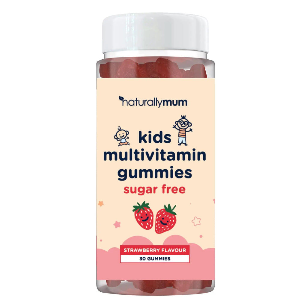 NaturallyMum Kids Multivitamin Gummies | for Children | Vegan Friendly | 30 Chewable Gummies | with Vitamins A, D, E, B6, B12, C | NaturallyMumBuy Supplements Australia