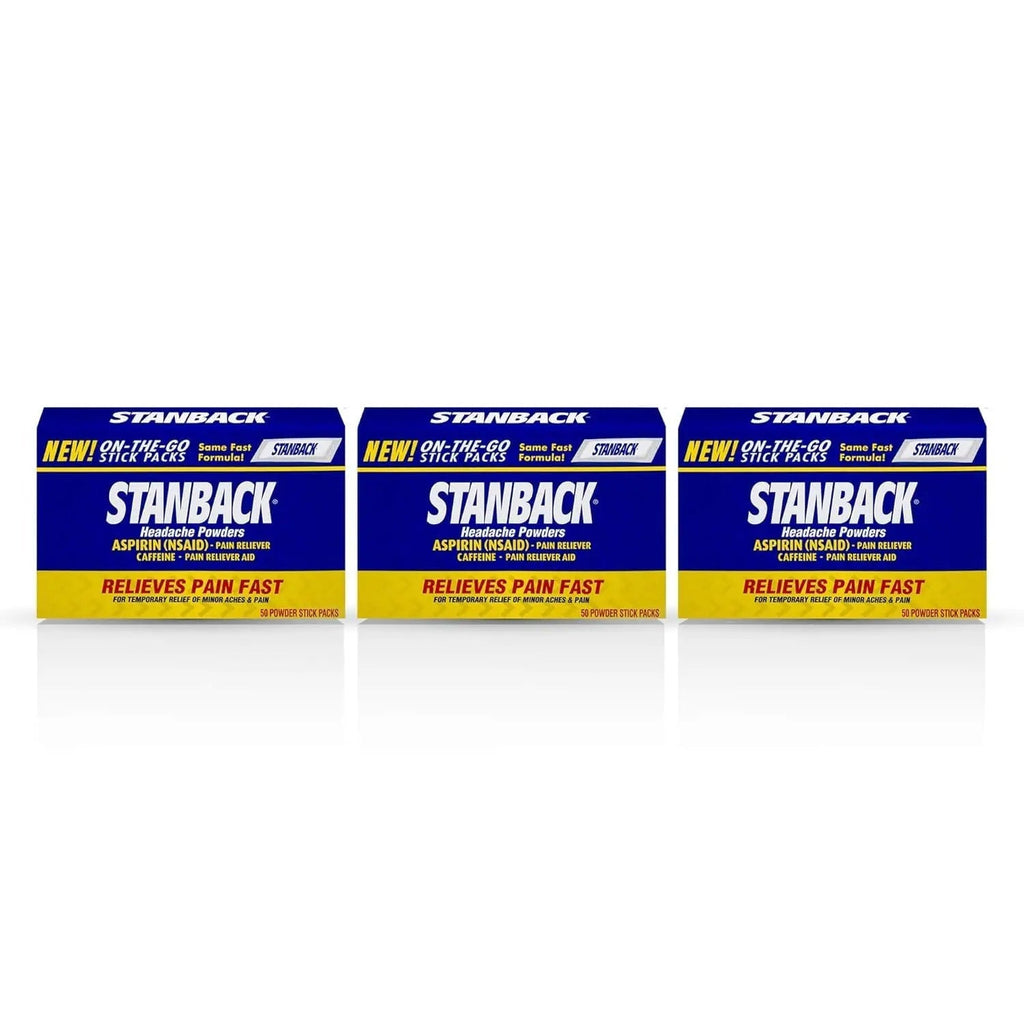 Stanback Headache Powders, Fast Pain Relief with Aspirin (NSAID) and Caffeine, 50 Count (3 Pack) StanbackBuy Supplements Australia