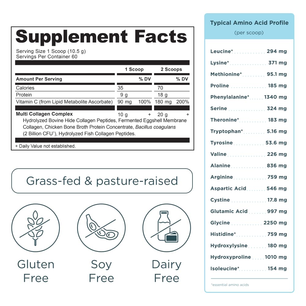 Ancient Nutrition Organic Supergreens Powder, Mango, 25 Servings + Multi Collagen Protein Powder, Vanilla, 60 Servings Ancient Nutrition buy supplements Au