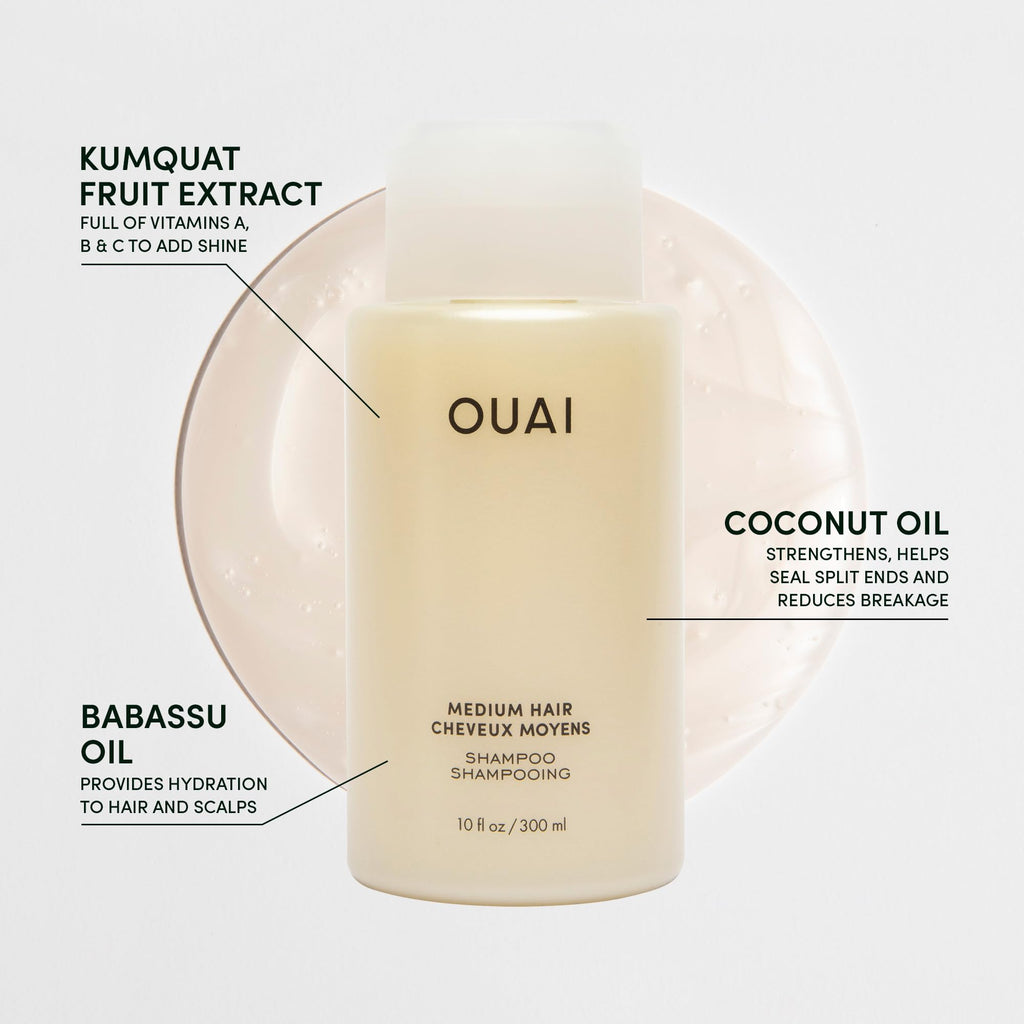 OUAI Medium Shampoo Travel Size - Hydrating Shampoo with Coconut Oil, Babassu, Kumquat Extract & Keratin - Strengthens, Nourishes & Adds Shine - Paraben & Sulfate Free Hair Care Products (3 Oz) OUAIBuy Supplements Australia