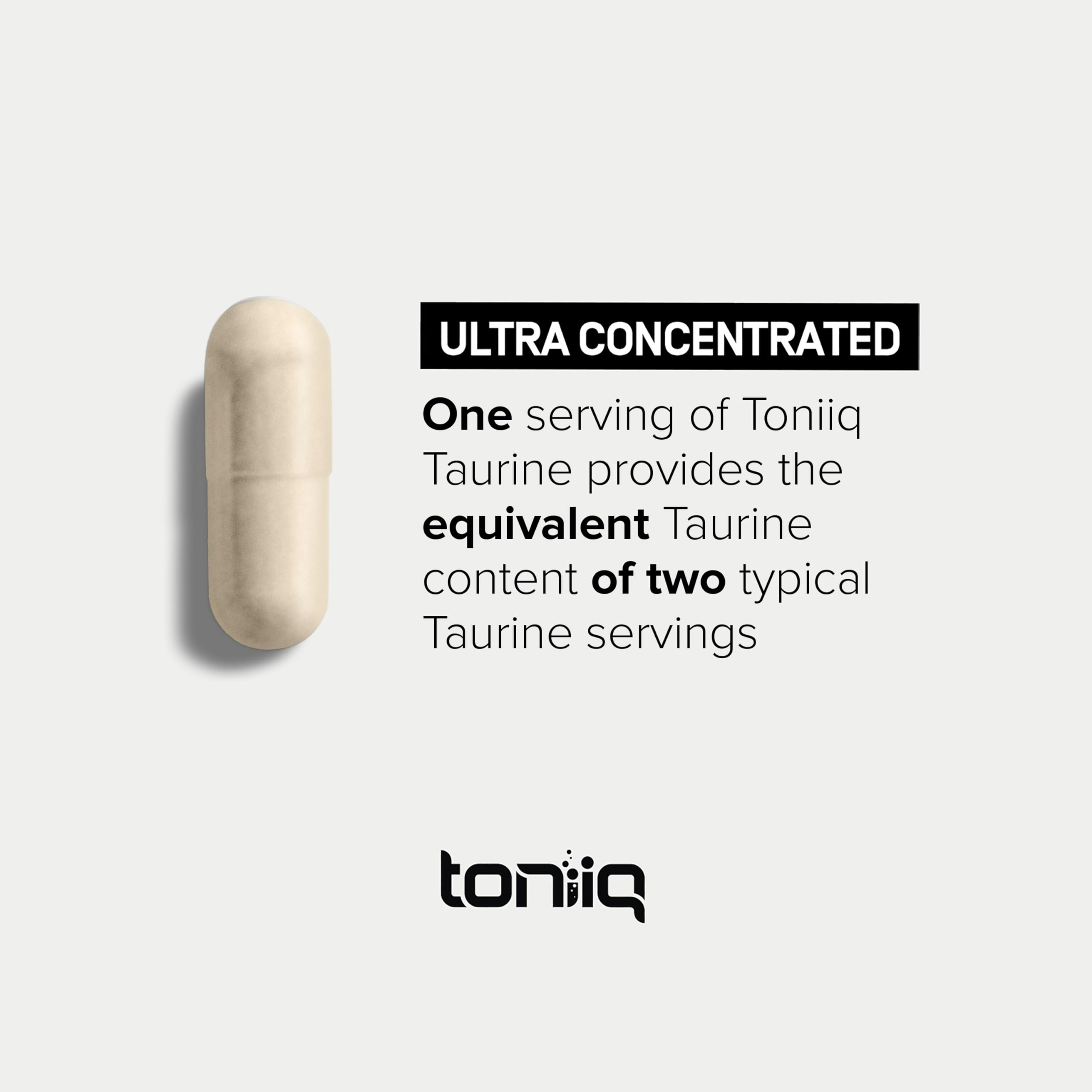 Toniiq 2000mg Taurine Supplement - High Purity Taurine Powder Capsules, 98%+ Pure ToniiqBuy Supplements Australia