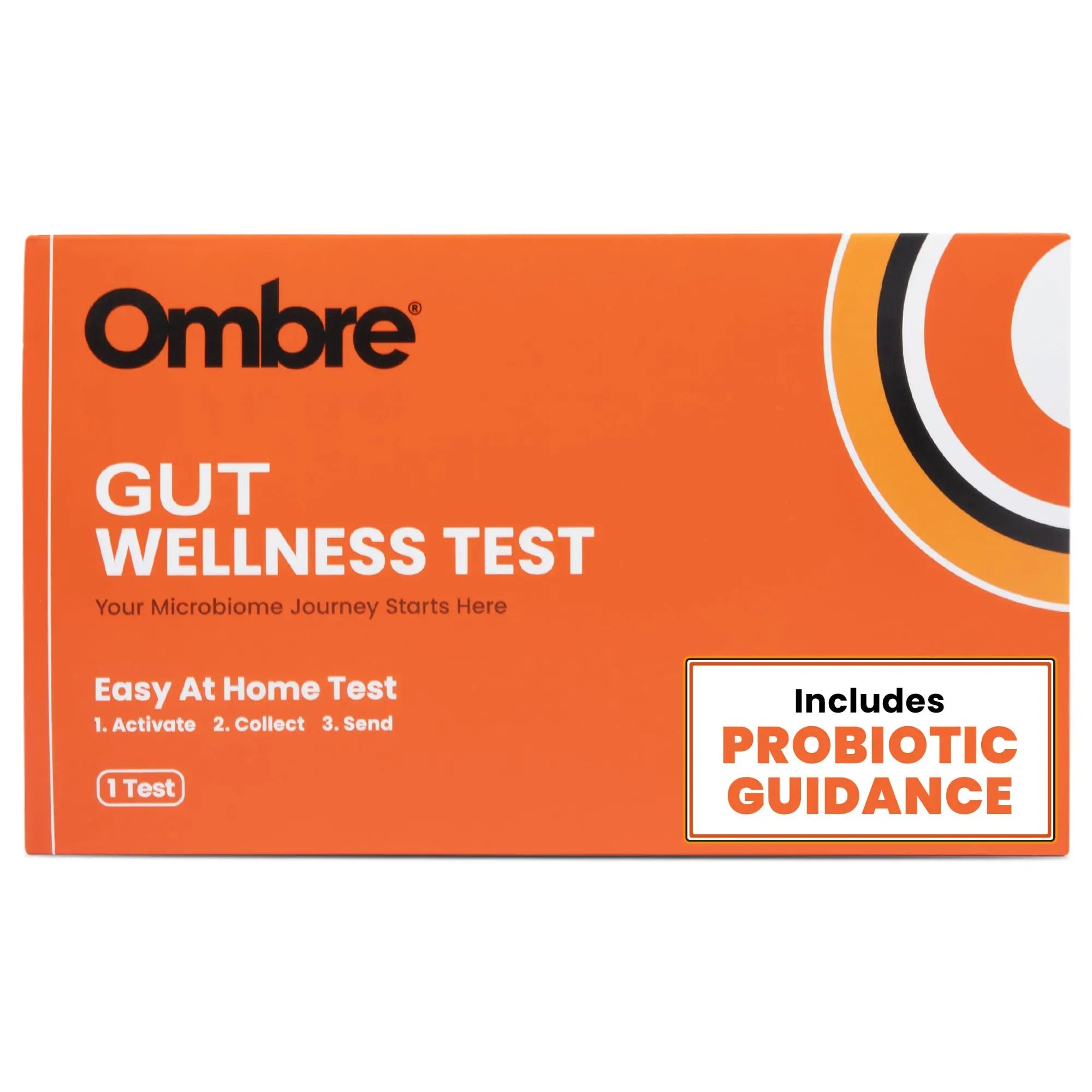 Ombre Gut Health Test Kit - Probiotic Recommender at Home Test for Women & Men - Detailed Custom Gut Microbiome Analysis for Digestive, Immune and Mental Health with Food Suggestions OmbreBuy Supplements Australia