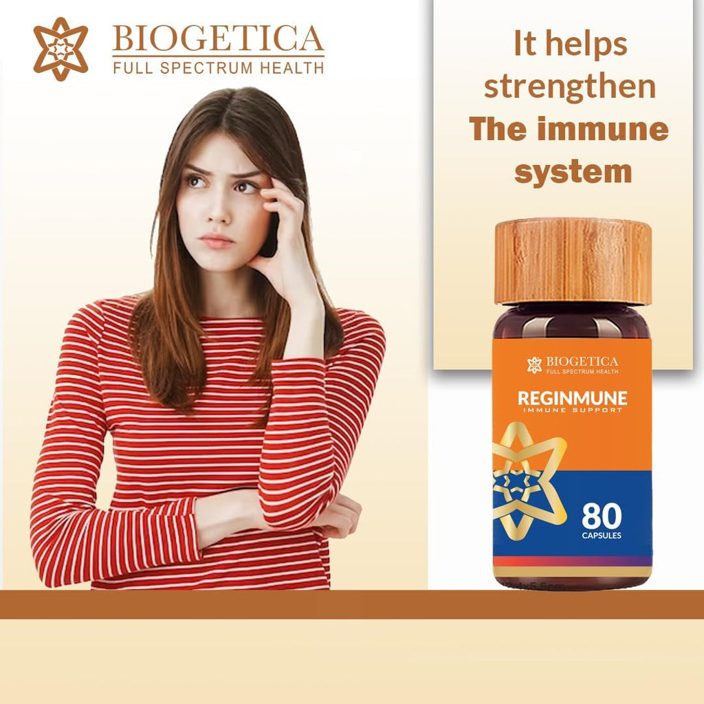 Biogetica Reginmune - Natural Immune Support Care Daily Boost Immune System Booster - 80 Capsules Biogetica buy supplements Au