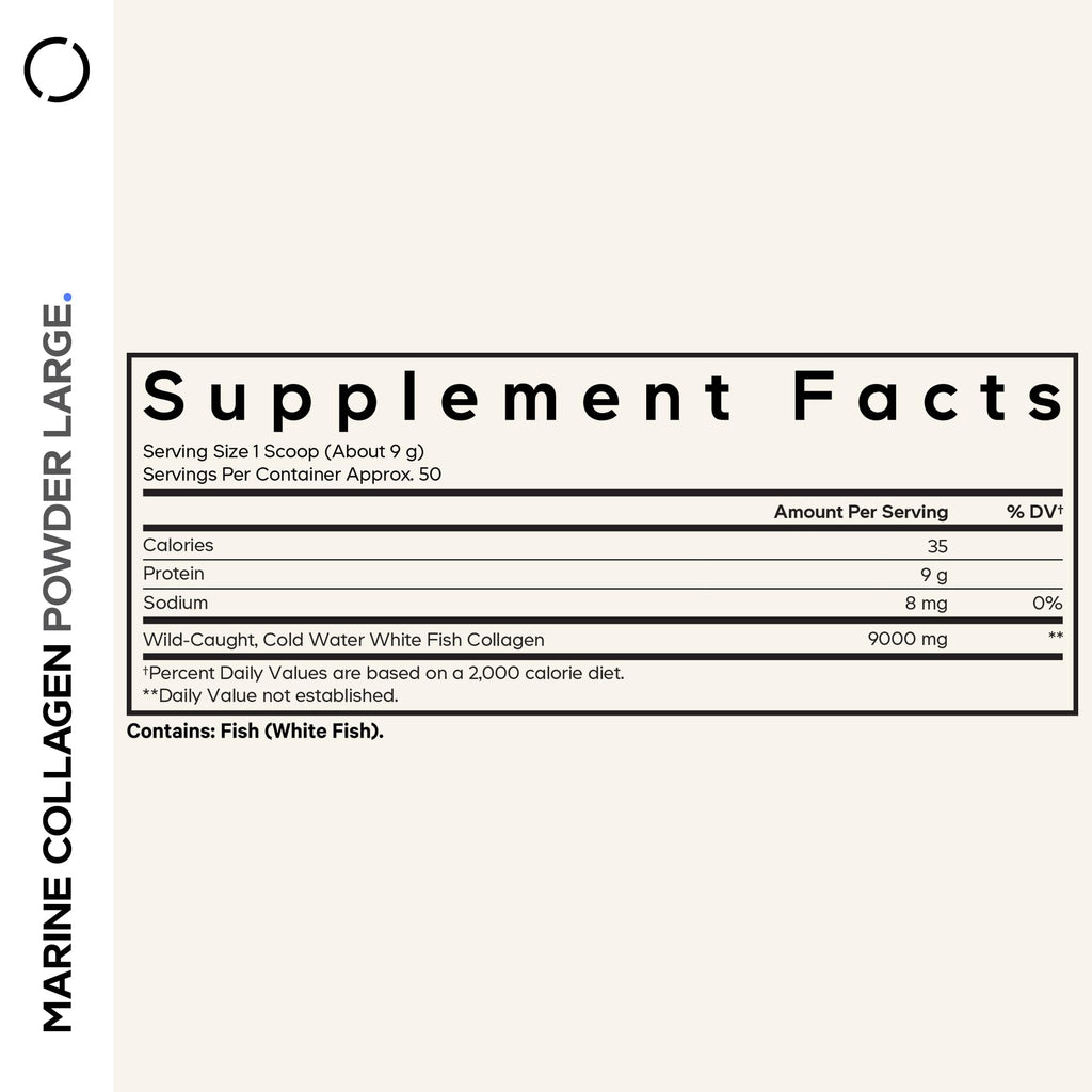 Codeage Marine Collagen Powder - Wild-Caught Hydrolyzed Fish Collagen Peptides - Type 1 & 3 Collagen Protein Supplement - Amino Acids for Skin, Hair, Nails - Paleo Friendly, Non-GMO, 15.87 Ounces CodeageBuy Supplements Australia