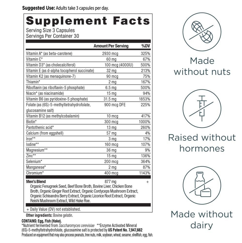Ancient Nutrition Multivitamin for Men, Multi Men's, Methylated Vitamin D, C, E, B12, Zinc, Magnesium, Supports Healthy Immune System and Bone Health, 90 Ct Ancient Nutrition buy supplements Au