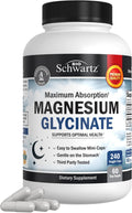 BioSchwartz Magnesium Glycinate 500mg Capsules (240 Mini Caps) Maximum Absorption Magnesium Supplement for Healthy Nerves Muscles Heart Mood and Sleep Support (Vegan, Gluten-Free, Non-GMO) BioSchwartzBuy Supplements Australia