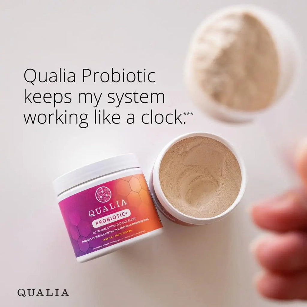 Qualia Probiotic - 28 Science-Backed Spore Probiotics, Prebiotics, and Postbiotics. Total Gut Support. Soothes Digestive discomfort. Ethically sourced. Promotes Akkermansia Growth. 1 Month Supply QUALIA LIFE SCIENCESBuy Supplements Australia