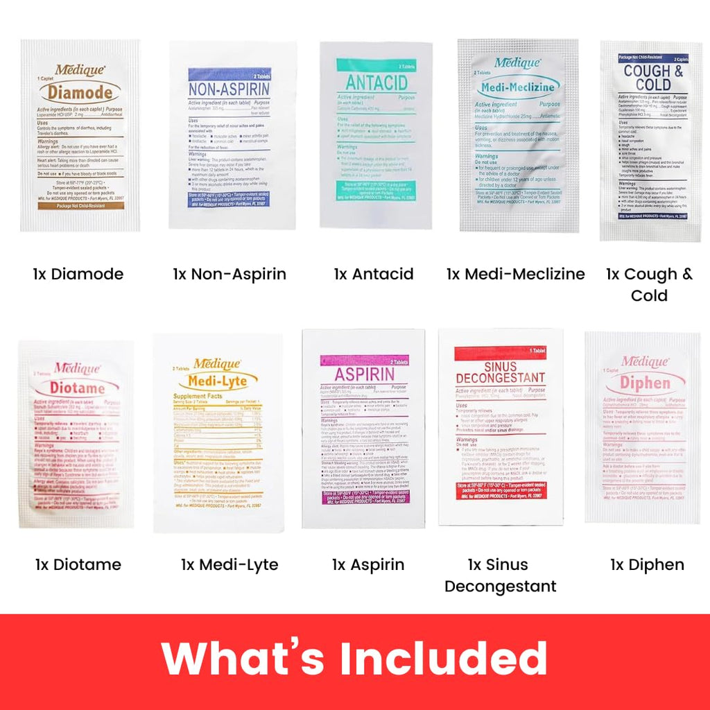 Pocket RX Mini Travel Medicine Kit – TSA-Approved First Aid Pouch with 10 Essential OTC Medications for Headache, Pain, Allergy, Upset Stomach & More – Compact, USA Made (17 Tablets) Real Vitamins buy supplements Au