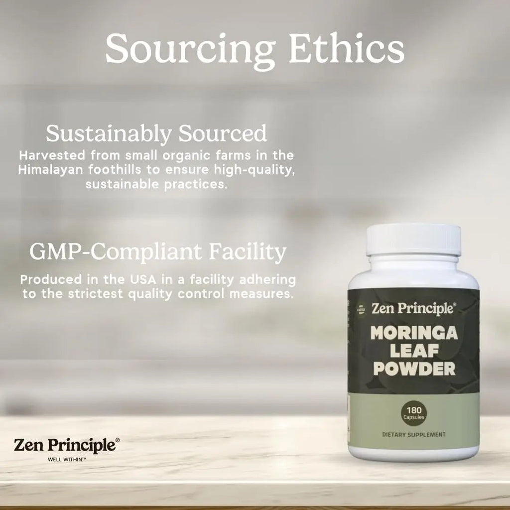 Zen Principle Organic Moringa Oleifera. Ultra-Premium. Provides an All Natural Energy Boost and Multi-Vitamin Zen PrincipleBuy Supplements Australia